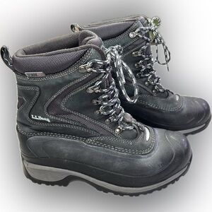 L.L. Bean Black Tel 2.5 Insulated Waterproof Rain Snow Ski Hiking Boots - 7